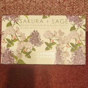 Seraphine Sakura + Sage Vegan Eyeshadow & Blush Palette - White, Purple, Green